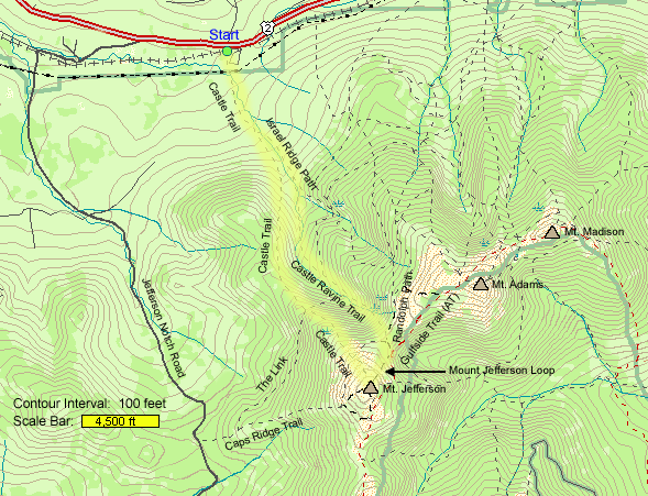 Mount Jefferson Castle trail