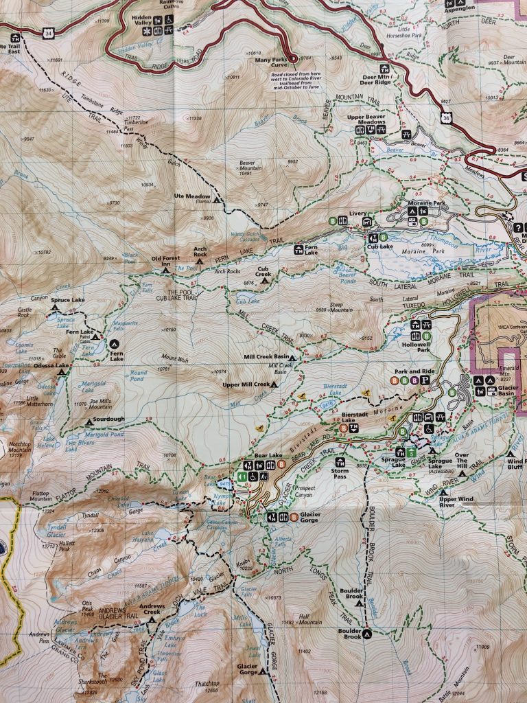 Odessa Lake Trail Map