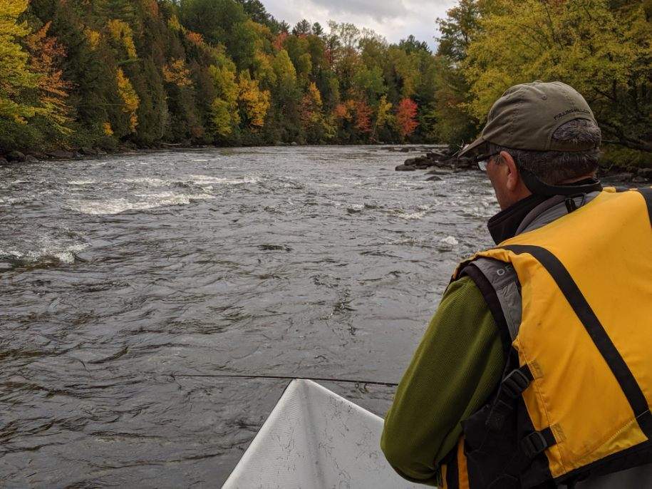 Drift Boat Fishing Down The Androscoggin River
