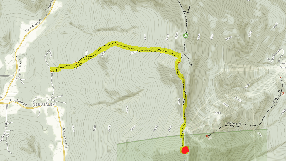Mount Ellen Trail Map: Jerusalem Trail