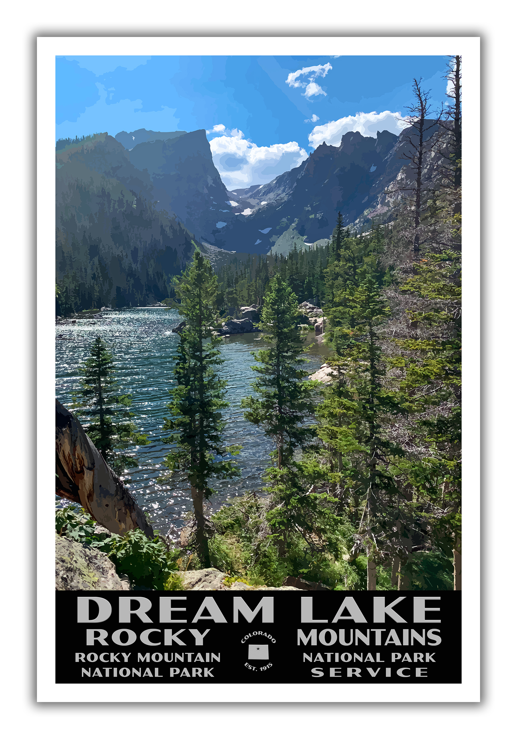 Dream Lake Poster - Colorado's Rocky Mountain National Park
