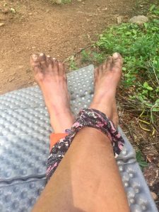 Take time to rest them feets!