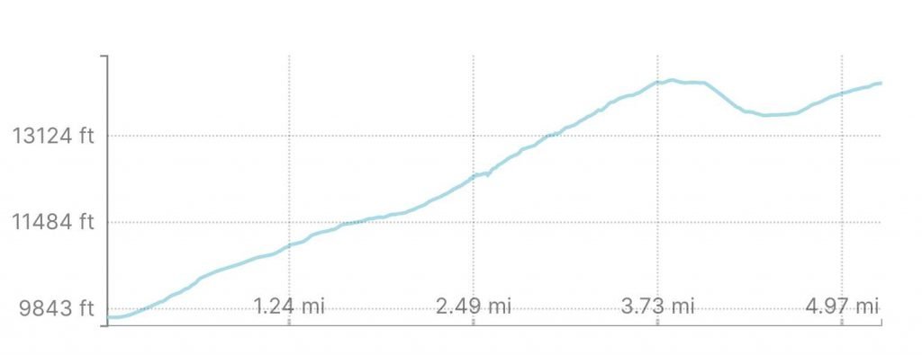 Mount Belford & Oxford Elevation Profile Map