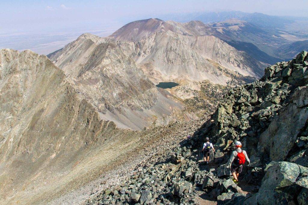 Heading back down from the Blanca Peak