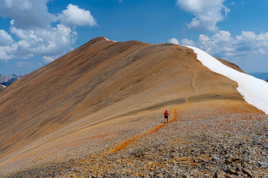 Heading Back Towards Redcloud Peak From Sunshine