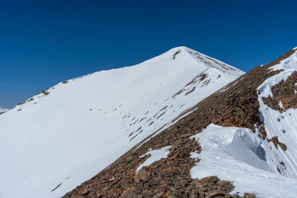 Sunshine Peak From Ridge On Winter Route