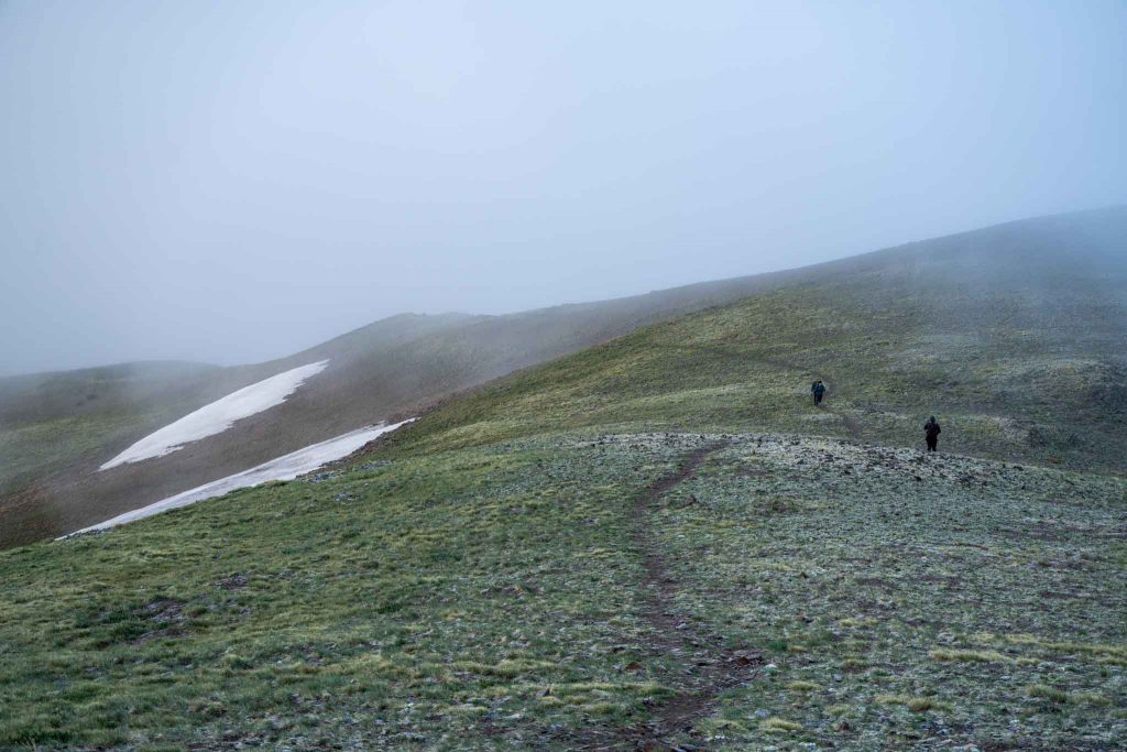 Nearing ridge before summit