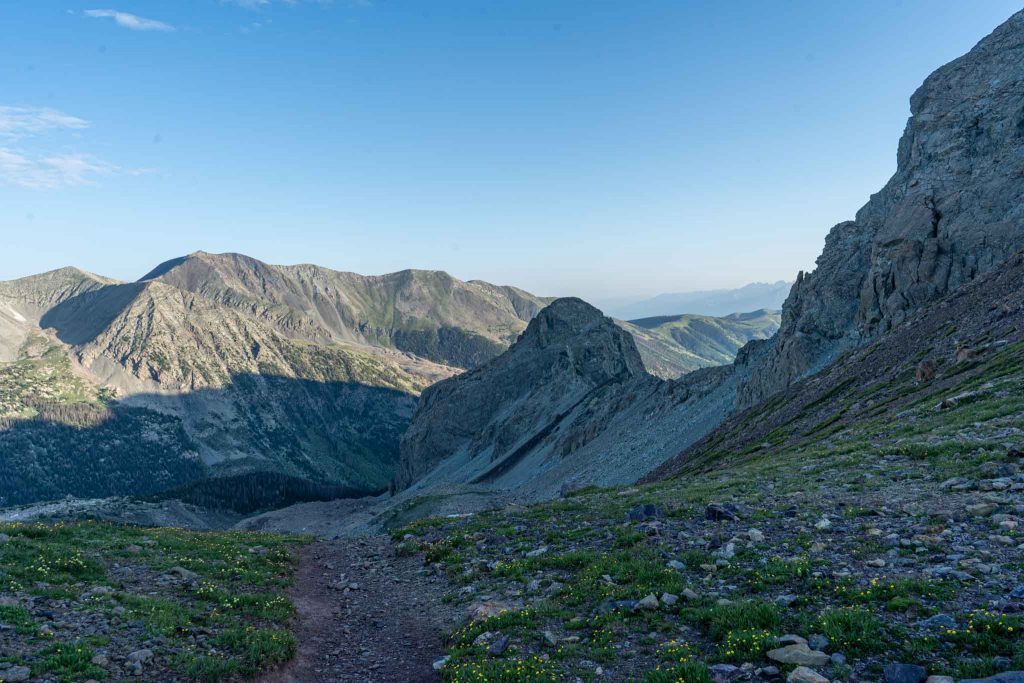 Trail views heading up out of the basin