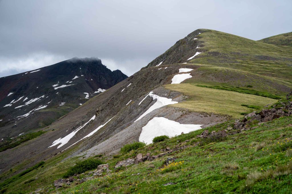 Views near 12,500 feet heading towards the final ridge.