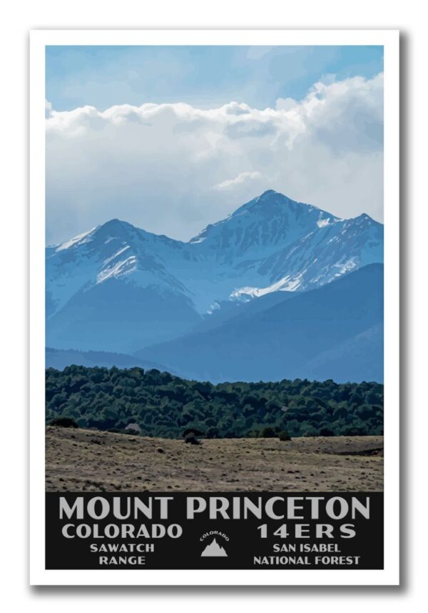 Mount Princeton, Colorado 14er Poster