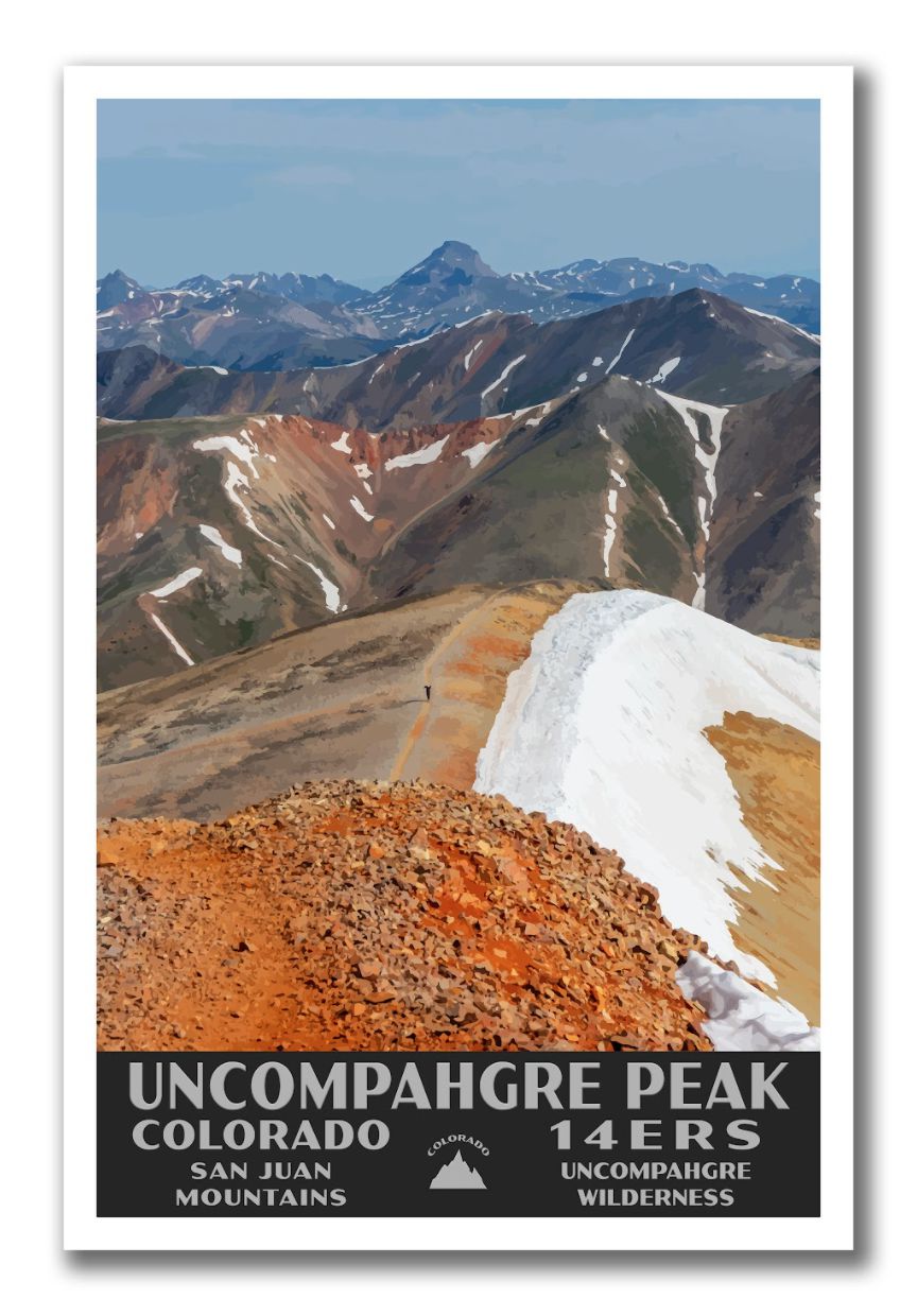 Uncompahgre Peak Poster - Perfect Memory Of This Incredible CO 14er