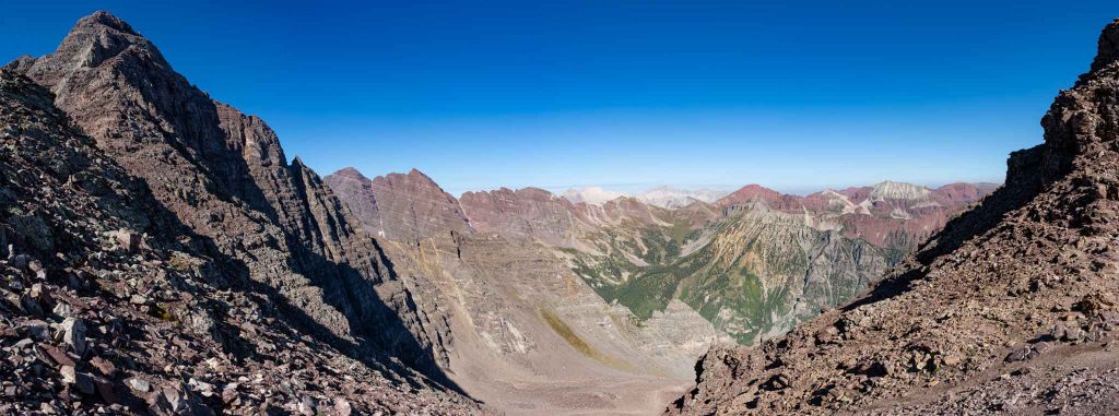 Views after reaching the saddle of the northeast ridge