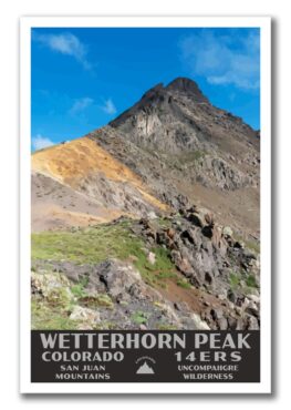 Wetterhorn Peak, Colorado 14er Poster