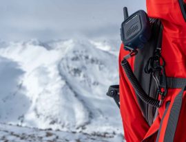 Rocky Talkie on summit of Mount Elbert, Colorado