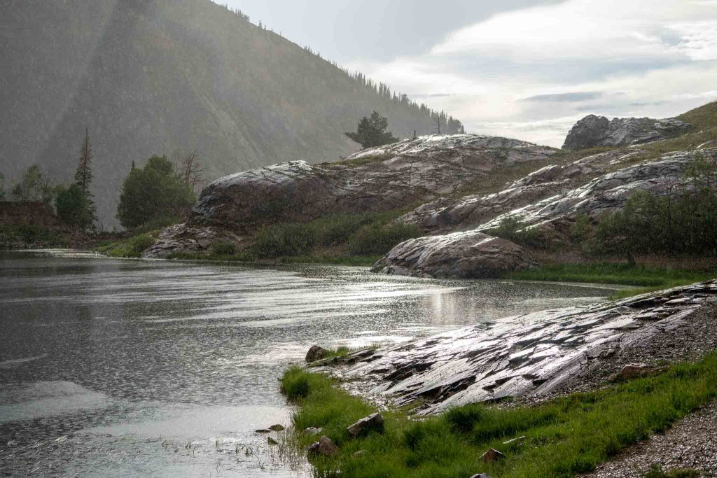 Lake Blanche while raining