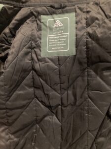 Insulation on inside part of the jacket