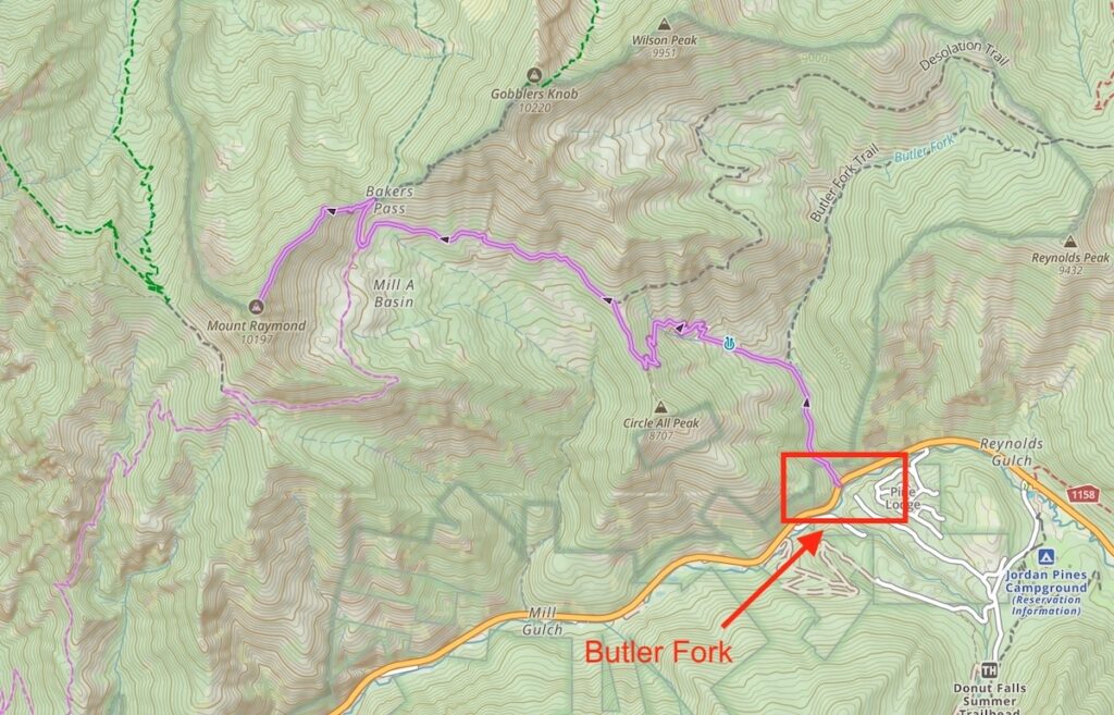 Mount Raymond Trail Map