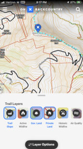 OnX Backcountry Land Layers