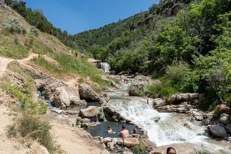 Looking at some of the first pools before the falls.