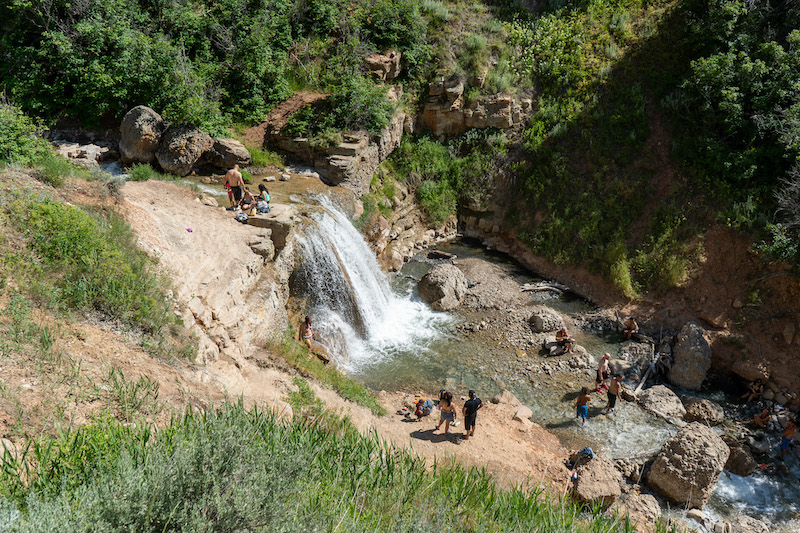 Views of the falls from the trail above