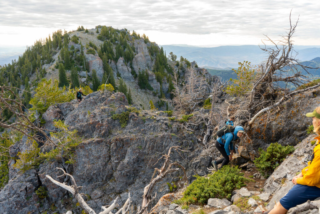 Hiking along the ridge before getting to the main traverse features a lot of terrain like this.