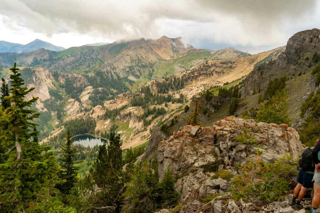 Views to the north of the traverse