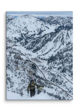 Canvas Print: Mount Superior Ridge Looking Down at Alta