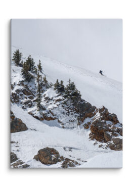 Canvas Print: Backcountry Skiing In The Wasatch Mountains