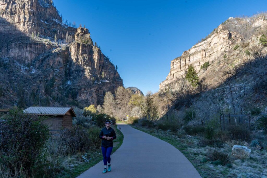 Early on in hanging lake trail